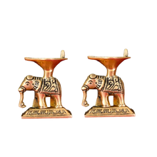 Load image into Gallery viewer, Elephant brass lamp | Yaanai vilakku Mavasiva - MAVASIVA SHOPPING