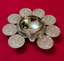 Load image into Gallery viewer, Mavasiva AstaLakshmi Kubera Vilakku - 8 Coin - MAVASIVA SHOPPING