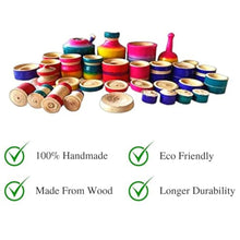 Load image into Gallery viewer, MAVASIVA Wooden Kitchen Set for Kids, 32 Piece Choppu Saman Set, Multi-Colored, Ecofriendly Miniature kitchen set - MAVASIVA