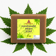 Load image into Gallery viewer, MAVASIVA NATURAL handmade Pure Neem Soap/ வேப்பிலை சோப்பு, 100g - MAVASIVA