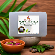 Load image into Gallery viewer, MAVASIVA Natural Alum Stone 100g | Fitkari / Padigaram Stone for After Shave, Deodorant, Pimples & Skin Tightening | 100% Pure & Chemical Free | For Men & Women - MAVASIVA