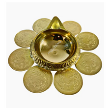 Load image into Gallery viewer, Mavasiva AstaLakshmi Kubera Vilakku - 8 Coin - MAVASIVA SHOPPING