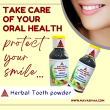Load image into Gallery viewer, Mavasiva Tooth Powder for Teeth Whitening & Bad Breath Remover | Natural Ingredients | Fresh Breath & Bright Smile | 50gms | MAVASIVA HERBAL PANCHAKAVYA TOOTH POWDER / மூலிகை பஞ்சகவ்ய பல்பொடி - MAVASIVA SHOPPING