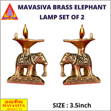 Load image into Gallery viewer, Elephant brass lamp | Yaanai vilakku Mavasiva - MAVASIVA SHOPPING