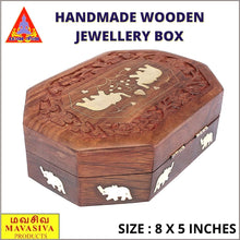 Load image into Gallery viewer, Mavasiva Handmade Wooden Jewellery Box  ( 8  x 5  inches ) - MAVASIVA SHOPPING