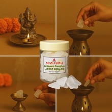Load image into Gallery viewer, MAVASIVA Premium Pachai Karpooram / Bhimseni Camphor/  பச்சை கற்பூரம் 50g Jar - Pack Of 1
