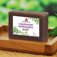 Load image into Gallery viewer, MAVASIVA Handmade Kuppaimeni Soap | Herbal Anti-Acne &amp; Pimple Control Soap Bar | Natural, Gentle on Skin | Suitable for All Skin Types | 100g
