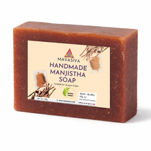 Load image into Gallery viewer, MAVASIVA Manjistha Soap 100g | Natural Skin Brightening Soap Bar for Glowing Skin | Handmade, Anti-Acne, Tan Removal - MAVASIVA 
