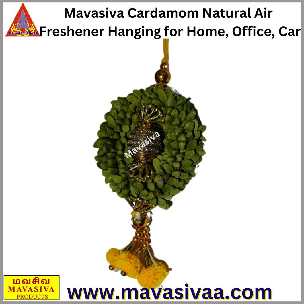 Mavasiva Cardamom Natural Air Freshener Hanging for Home. Office, Car