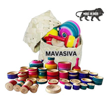 Load image into Gallery viewer, MAVASIVA Wooden Kitchen Set for Kids, 32 Piece Choppu Saman Set, Multi-Colored, Ecofriendly Miniature kitchen set
