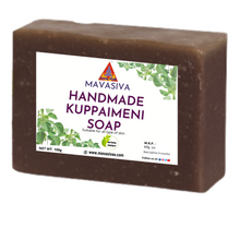 Load image into Gallery viewer, MAVASIVA Handmade Kuppaimeni Soap | Herbal Anti-Acne &amp; Pimple Control Soap Bar | Natural, Gentle on Skin | Suitable for All Skin Types | 100g
