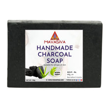 Load image into Gallery viewer, Mavasiva handmade charcoal soap bar
