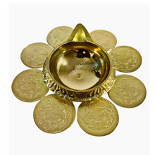 Load image into Gallery viewer, Mavasiva AstaLakshmi Kubera Vilakku - 8 Coin
