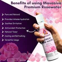 Load image into Gallery viewer, MAVASIVA Premium Pure Rosewater – Hydrating &amp; Soothing Skin Toner (200Ml)
