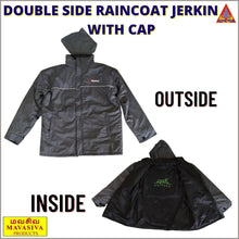 Load image into Gallery viewer, DOUBLE SIDE RAINCOAT JERKIN WITH CAP
