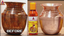 Load and play video in Gallery viewer, COPPER AND BRASS CLEANING LIQUID (100 ml )PACK OF 2 / செம்பு மற்றும் பித்தளை சுத்தம் செய்யும் திரவம் - 2
