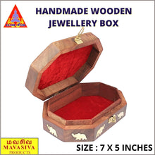 Load image into Gallery viewer, Mavasiva Handmade Wooden Jewellery Box Medium size ( 7 x 5 inches )

