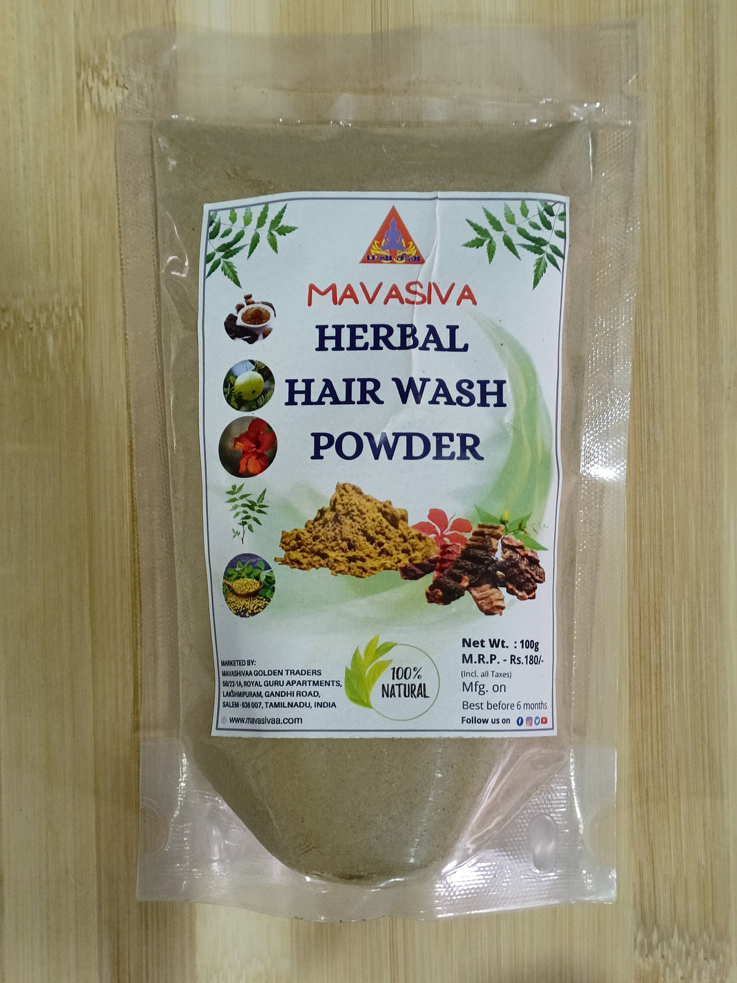 Mavasiva Herbal Hair wash powder ( 100 gms)